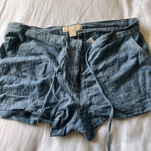 Michael Kors blue linen size 6 shorts
